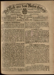 Der Bote aus dem Riesen-Gebirge : Zeitung für alle Stände, R. 107, 1919, nr 246