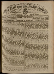 Der Bote aus dem Riesen-Gebirge : Zeitung für alle Stände, R. 107, 1919, nr 254