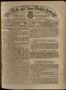 Der Bote aus dem Riesen-Gebirge : Zeitung für alle Stände, R. 107, 1919, nr 258