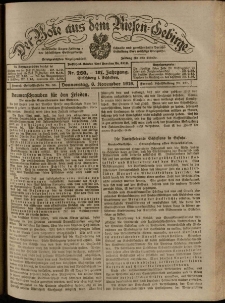 Der Bote aus dem Riesen-Gebirge : Zeitung für alle Stände, R. 107, 1919, nr 260