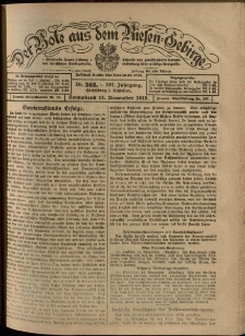 Der Bote aus dem Riesen-Gebirge : Zeitung für alle Stände, R. 107, 1919, nr 268