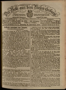 Der Bote aus dem Riesen-Gebirge : Zeitung für alle Stände, R. 107, 1919, nr 270