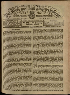 Der Bote aus dem Riesen-Gebirge : Zeitung für alle Stände, R. 107, 1919, nr 273