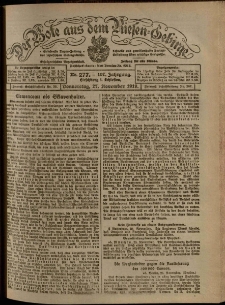 Der Bote aus dem Riesen-Gebirge : Zeitung für alle Stände, R. 107, 1919, nr 277