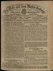 Der Bote aus dem Riesen-Gebirge : Zeitung für alle Stände, R. 107, 1919, nr 282