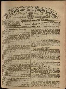 Der Bote aus dem Riesen-Gebirge : Zeitung für alle Stände, R. 107, 1919, nr 286