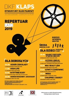 DKF Klaps - repertuar lato 2019 - plakat [Dokument życia społecznego]