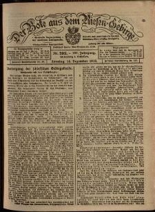 Der Bote aus dem Riesen-Gebirge : Zeitung für alle Stände, R. 107, 1919, nr 292