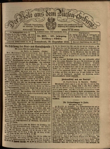 Der Bote aus dem Riesen-Gebirge : Zeitung für alle Stände, R. 107, 1919, nr 297