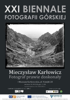 Mieczysław Karłowicz. Fotograf prawie doskonały - plakat [Dokument życia społecznego]