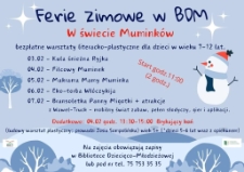 Ferie zimowe w BDM. W świecie Muminków - plakat [Dokument życia społecznego]