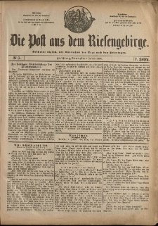 Die Post aus dem Riesengebirge, 1886, nr 3