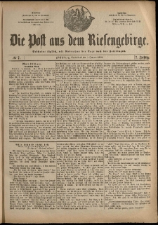 Die Post aus dem Riesengebirge, 1886, nr 7