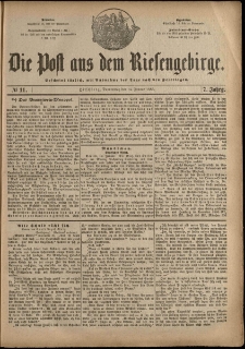 Die Post aus dem Riesengebirge, 1886, nr 11