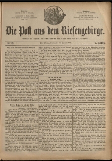 Die Post aus dem Riesengebirge, 1886, nr 12