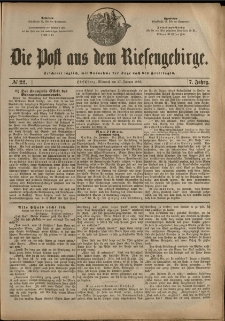 Die Post aus dem Riesengebirge, 1886, nr 22