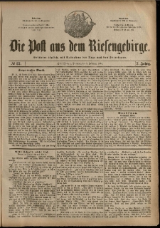 Die Post aus dem Riesengebirge, 1886, nr 27