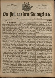 Die Post aus dem Riesengebirge, 1886, nr 31