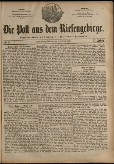 Die Post aus dem Riesengebirge, 1886, nr 34