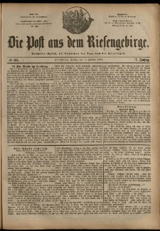 Die Post aus dem Riesengebirge, 1886, nr 36