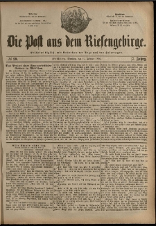 Die Post aus dem Riesengebirge, 1886, nr 39