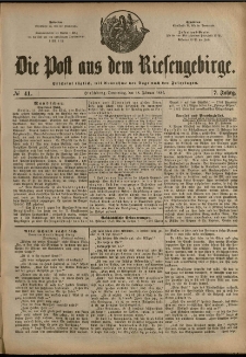 Die Post aus dem Riesengebirge, 1886, nr 41