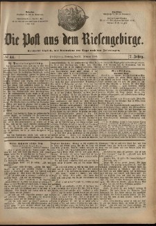 Die Post aus dem Riesengebirge, 1886, nr 44