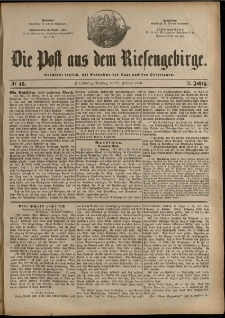 Die Post aus dem Riesengebirge, 1886, nr 45