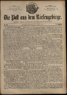 Die Post aus dem Riesengebirge, 1886, nr 47