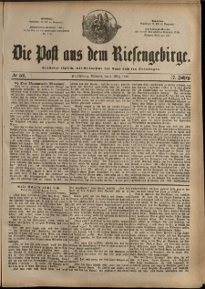 Die Post aus dem Riesengebirge, 1886, nr 52