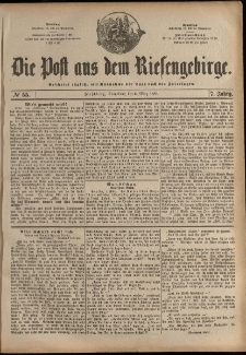 Die Post aus dem Riesengebirge, 1886, nr 55