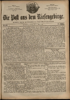 Die Post aus dem Riesengebirge, 1886, nr 62