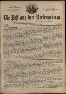 Die Post aus dem Riesengebirge, 1886, nr 63