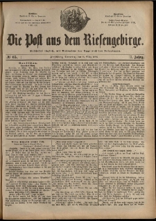 Die Post aus dem Riesengebirge, 1886, nr 65