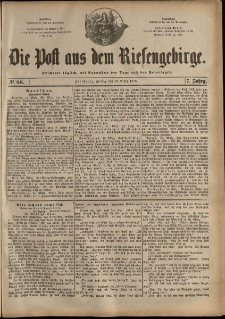 Die Post aus dem Riesengebirge, 1886, nr 66