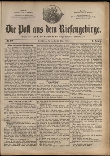 Die Post aus dem Riesengebirge, 1886, nr 72