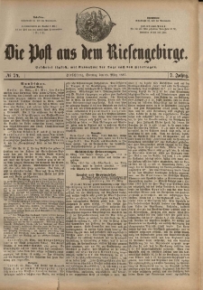 Die Post aus dem Riesengebirge, 1886, nr 74