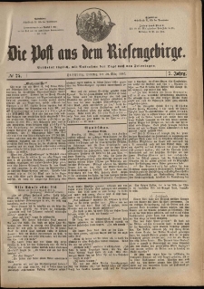 Die Post aus dem Riesengebirge, 1886, nr 75