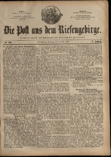 Die Post aus dem Riesengebirge, 1886, nr 80