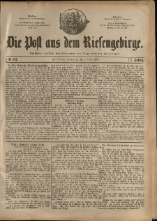 Die Post aus dem Riesengebirge, 1886, nr 83