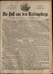 Die Post aus dem Riesengebirge, 1886, nr 84