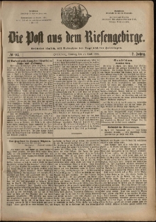 Die Post aus dem Riesengebirge, 1886, nr 93