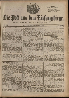 Die Post aus dem Riesengebirge, 1886, nr 94