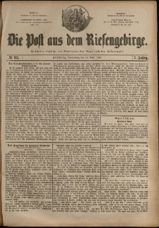 Die Post aus dem Riesengebirge, 1886, nr 95