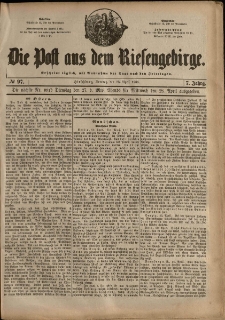 Die Post aus dem Riesengebirge, 1886, nr 97