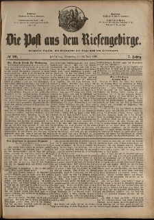 Die Post aus dem Riesengebirge, 1886, nr 99