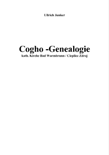 Cogho - Genealogie kath. Kirche Bad Warmbrunn / Cieplice Zdroj [Dokument elektroniczny]