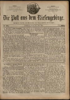 Die Post aus dem Riesengebirge, 1886, nr 106