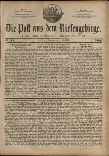 Die Post aus dem Riesengebirge, 1886, nr 109