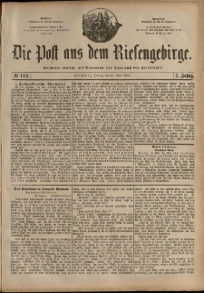 Die Post aus dem Riesengebirge, 1886, nr 112